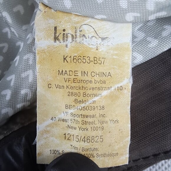 Kipling Chambray Double Handle Hand Bag Brown - Pre-Owned - Authentic - Picture 11 of 16